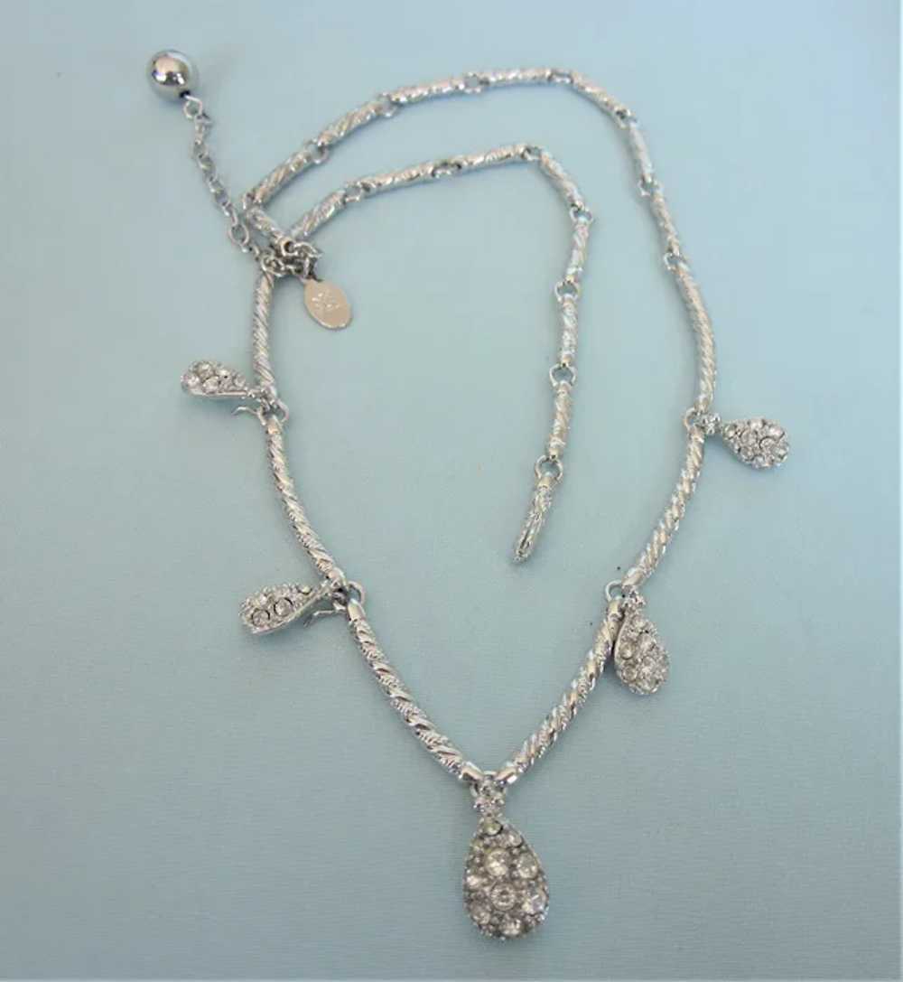 Dazzling Nolan Miller Necklace & Earring Set - Rh… - image 3