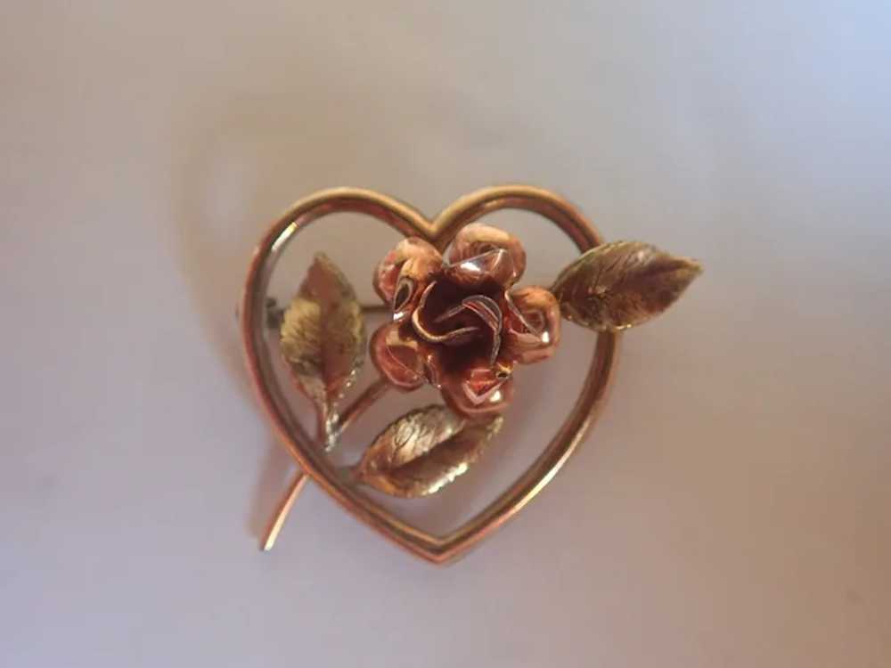 Vintage Krementz 14k Gold Overlay Rose Scatter Pi… - image 4