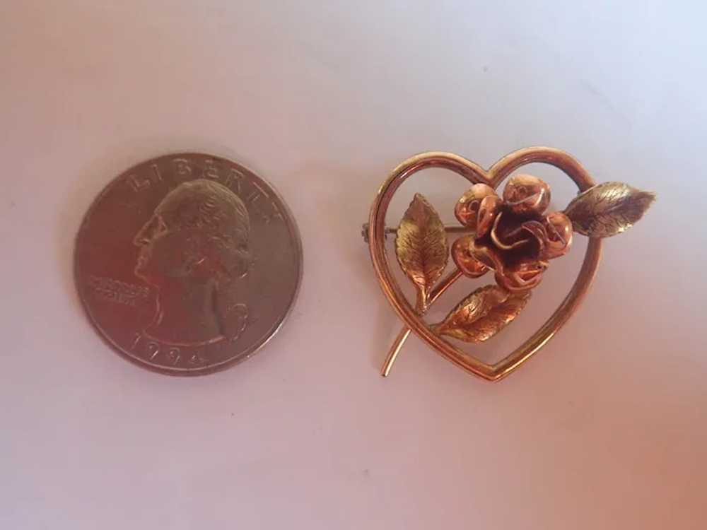 Vintage Krementz 14k Gold Overlay Rose Scatter Pi… - image 5