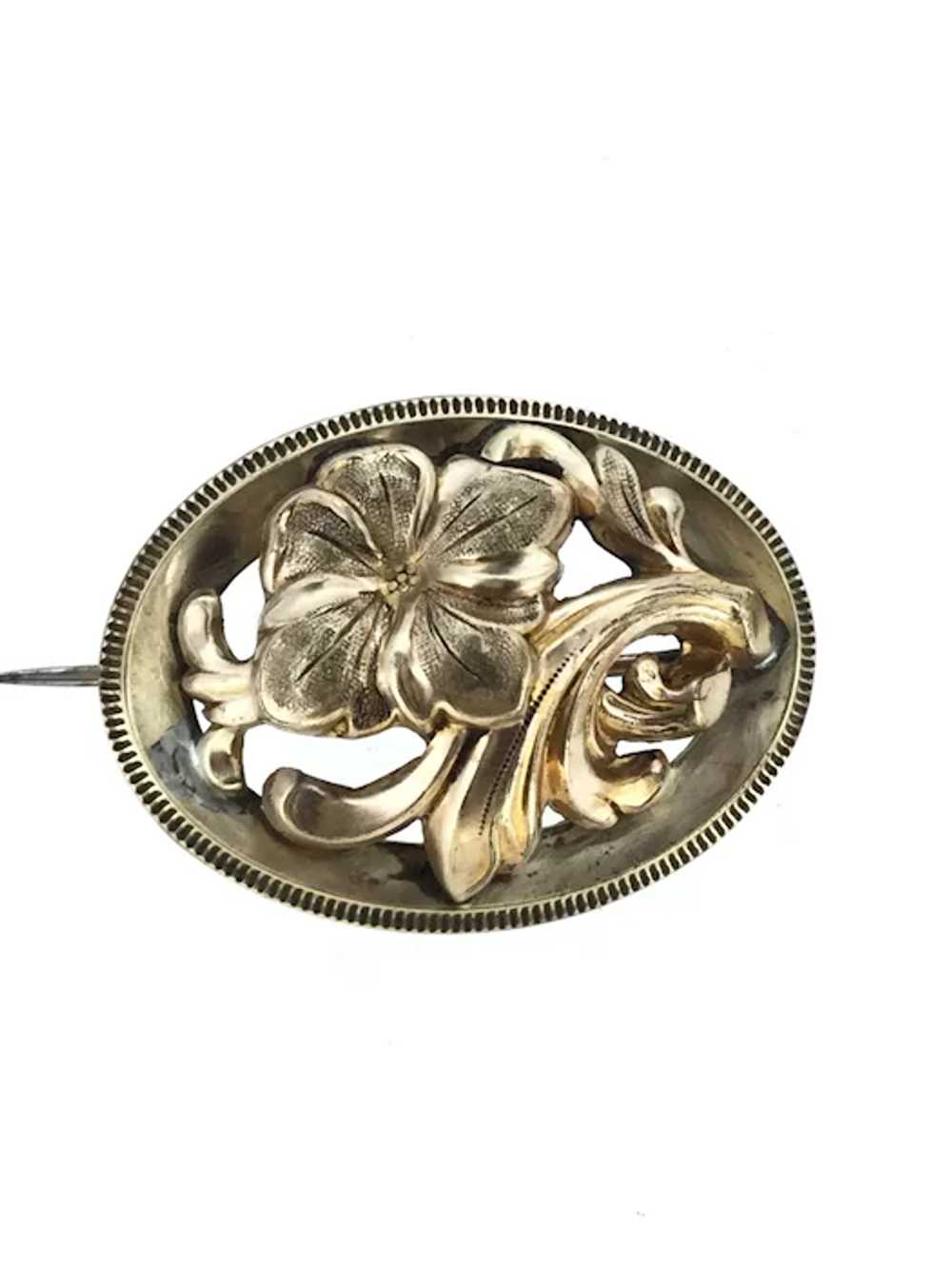Art Nouveau French Brooch Gold Filled Iconic Piec… - image 8