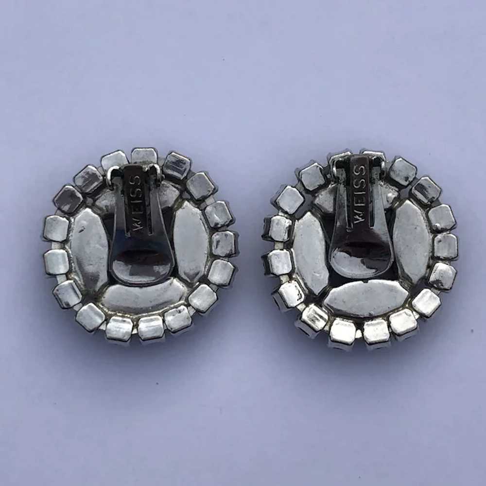 Vintage Quality Weiss Black and Clear Rhinestones… - image 2