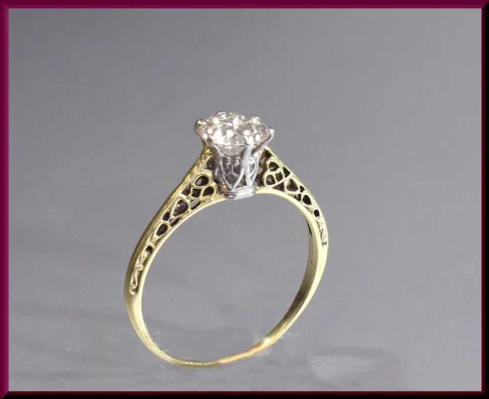 Victorian Diamond Engagement Ring - image 7