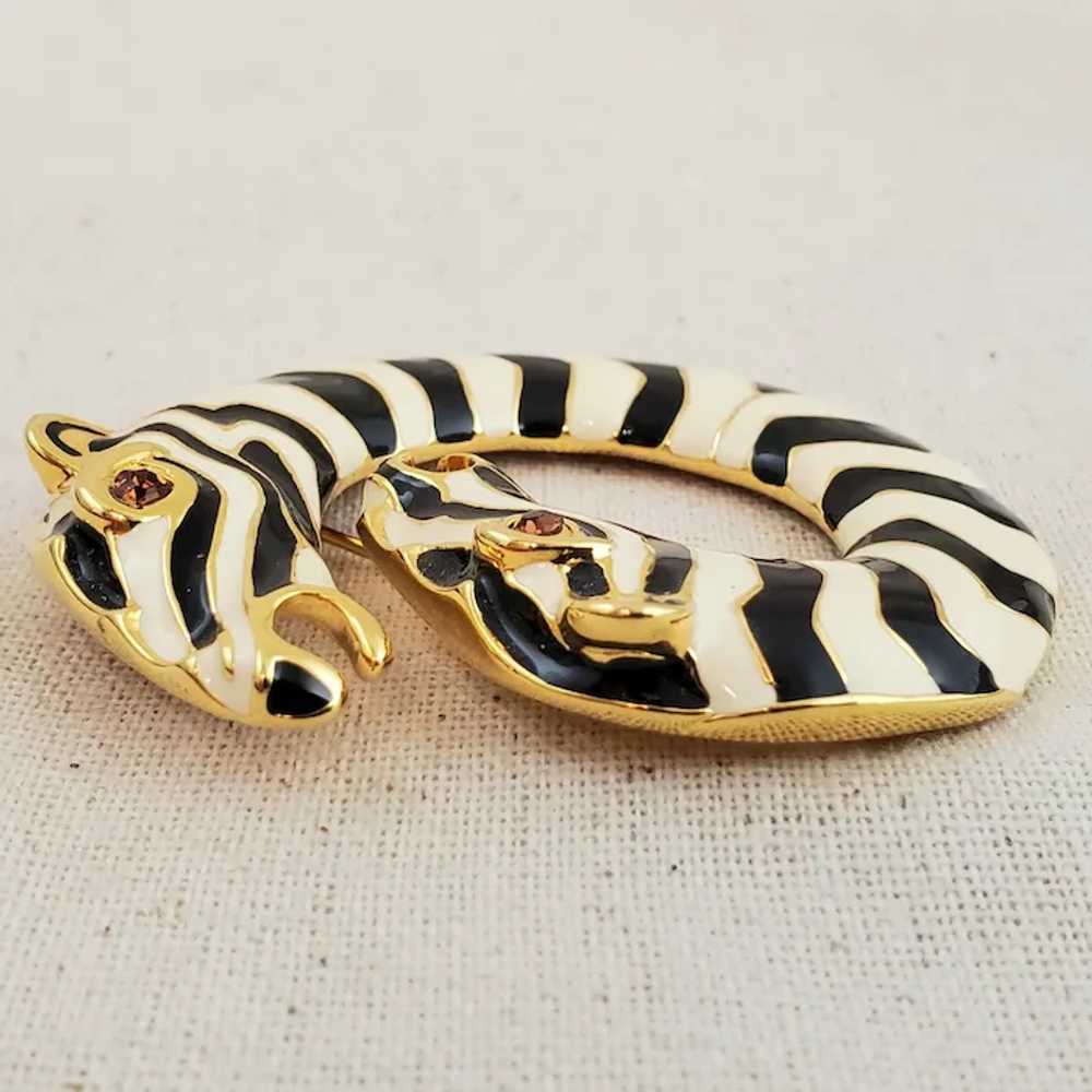 Spectacular KJL Kenneth Jay Lane Double Headed Ze… - image 2