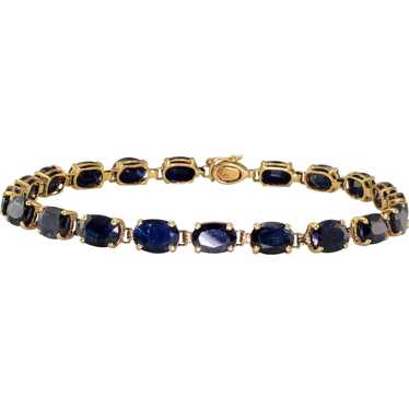 17.06 CTW Oval Sapphire Bracelet - image 1