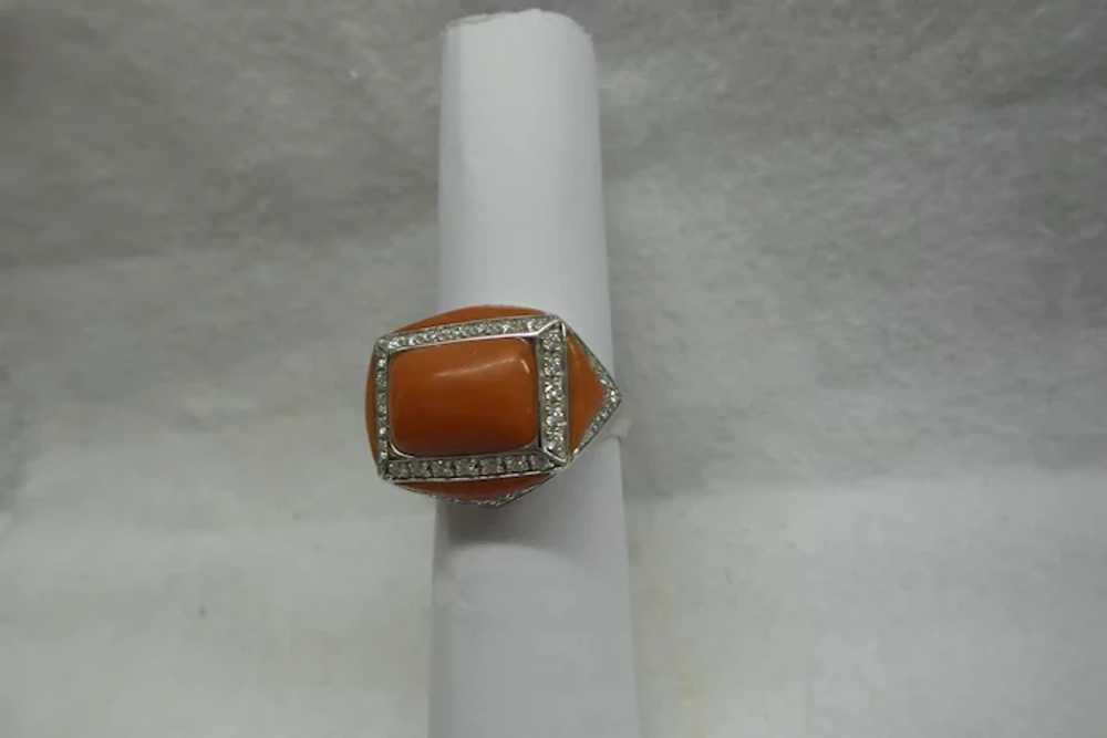 Lovely Solid 18kt Fine Salmon Coral and Fine Natu… - image 10