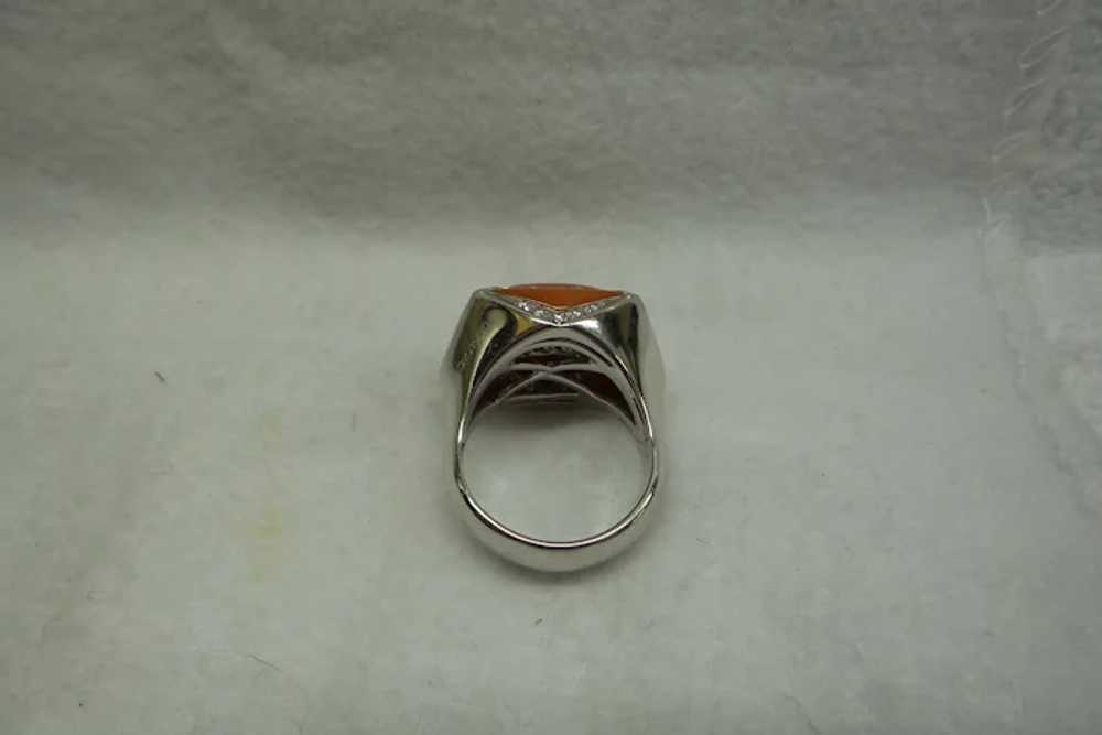 Lovely Solid 18kt Fine Salmon Coral and Fine Natu… - image 6