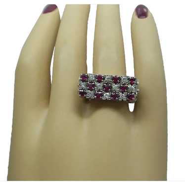 Super Original 1950's 14kt White Gold Natural Ruby