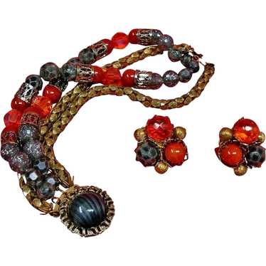 Vintage HOBE Bracelet and Earring Set -  Hobe Dem… - image 1