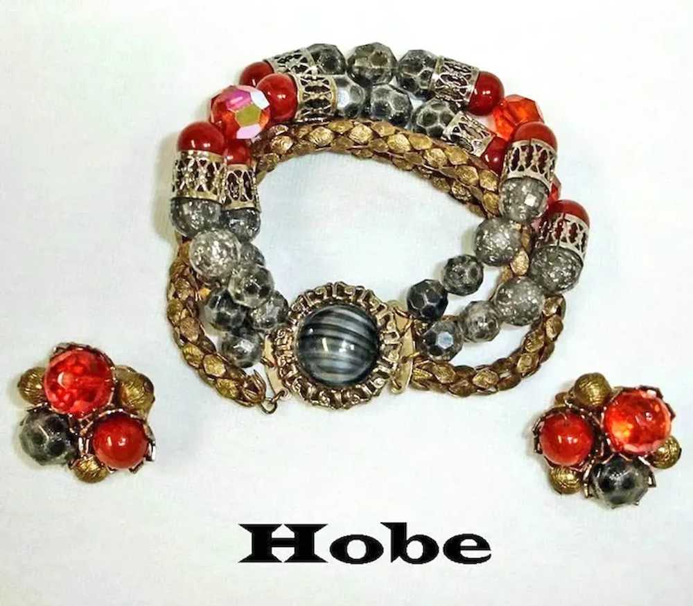 Vintage HOBE Bracelet and Earring Set -  Hobe Dem… - image 2