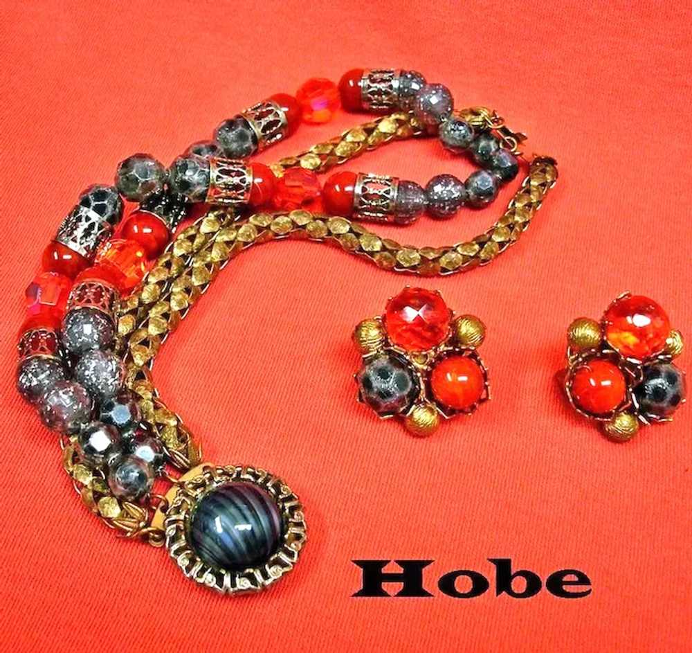 Vintage HOBE Bracelet and Earring Set -  Hobe Dem… - image 5