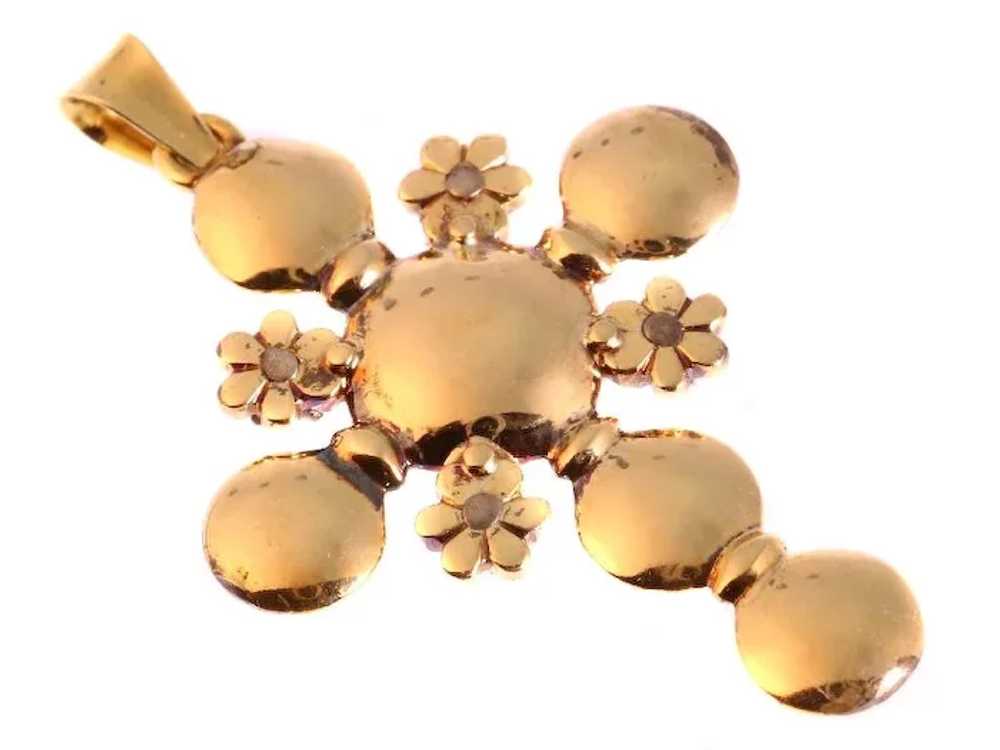 18th Century Antique 18 Karat Gold Cross Table Cu… - image 5