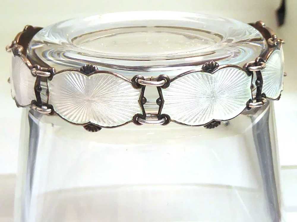 Norway Ivar Holth Sterling Silver White Guilloche… - image 4