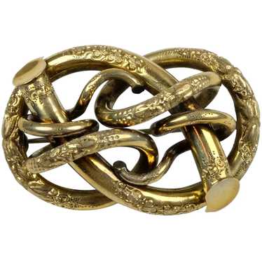 Victorian Large Intricate Love Knot Brooch Pin