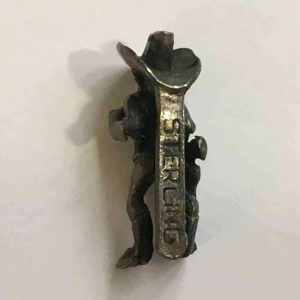 Vintage Sterling Silver Charm Western Sheriff - image 3