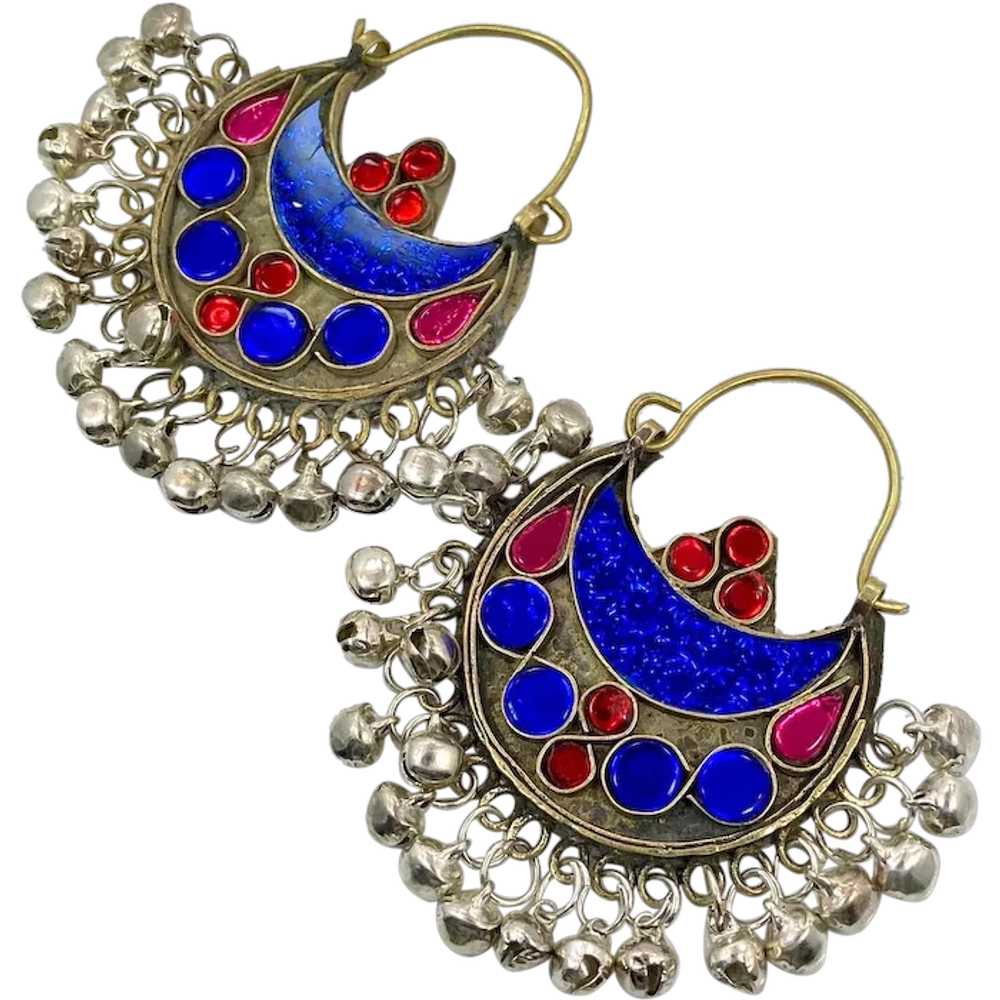 Hoop Earrings, Boho, Kuchi Earrings, Jewels, Vint… - image 1