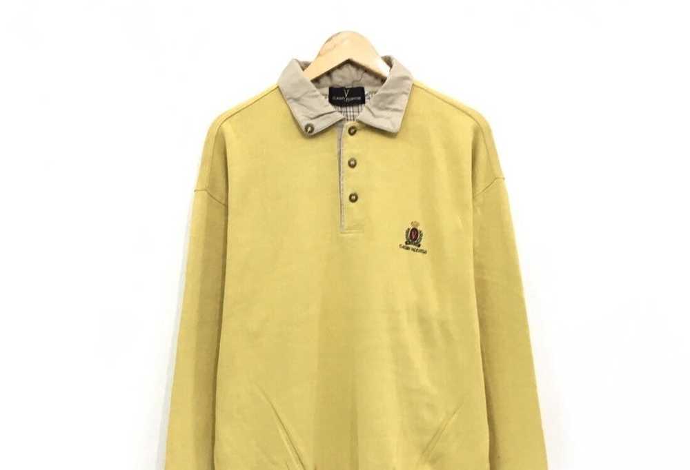 Vintage Claudio Valentino Polos Sweatshirt Embroi… - image 2