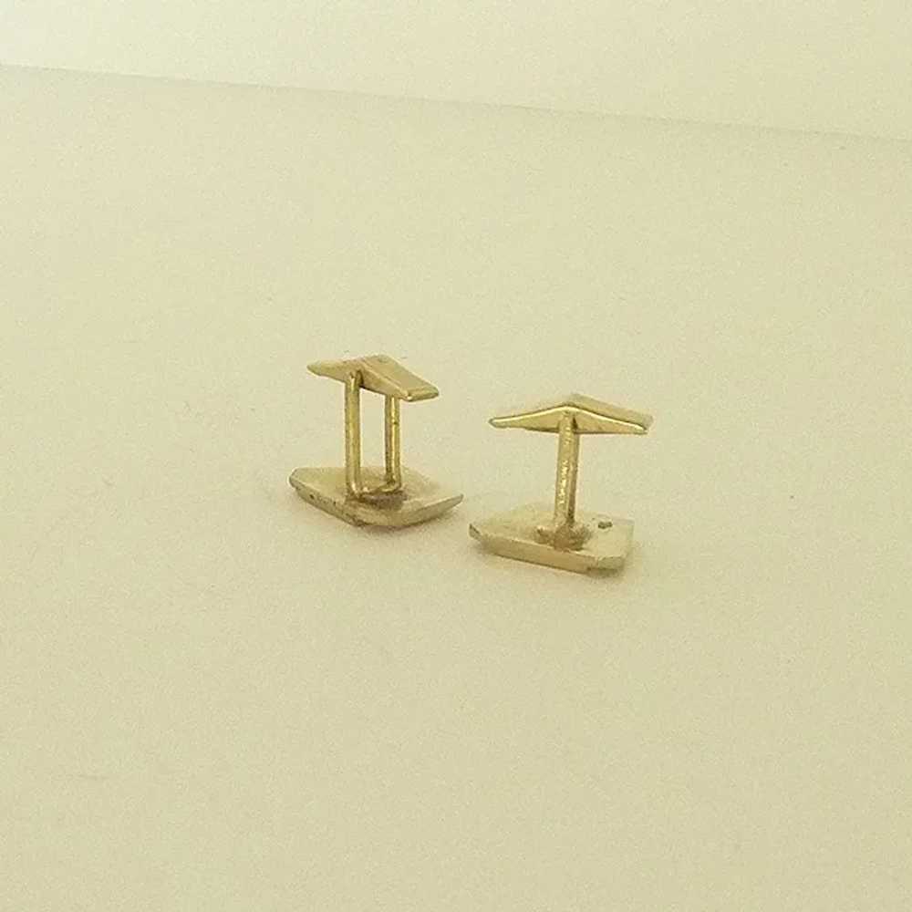 Silver Tone Gold Tone Cuff Links Cufflinks - image 4