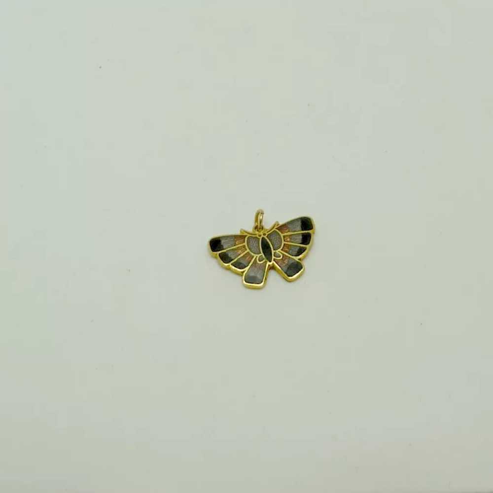 Butterfly Cloisonné Charm/ Pendant - image 2
