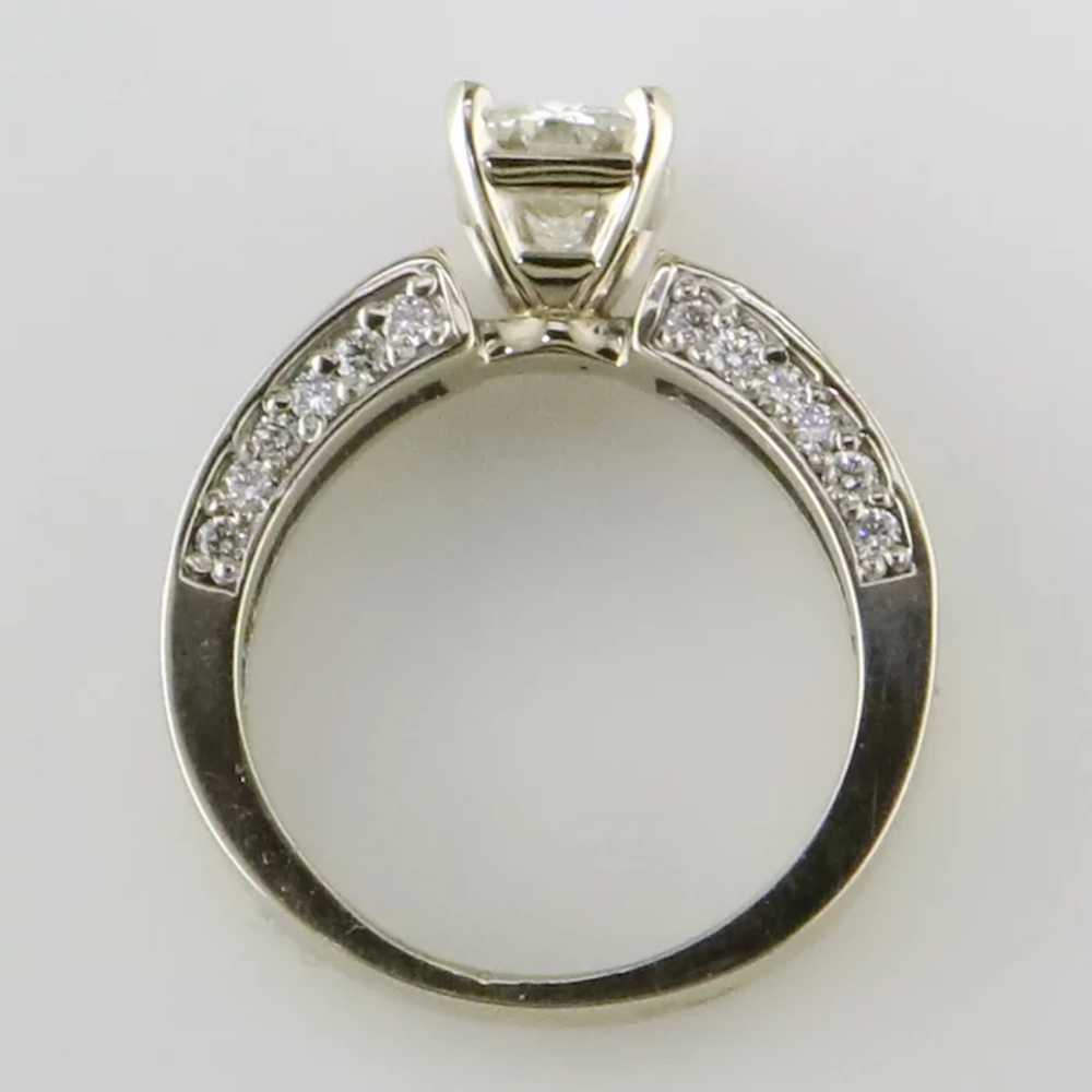 14K White Gold .78 ct. Radiant Cut Diamond Ring - image 2