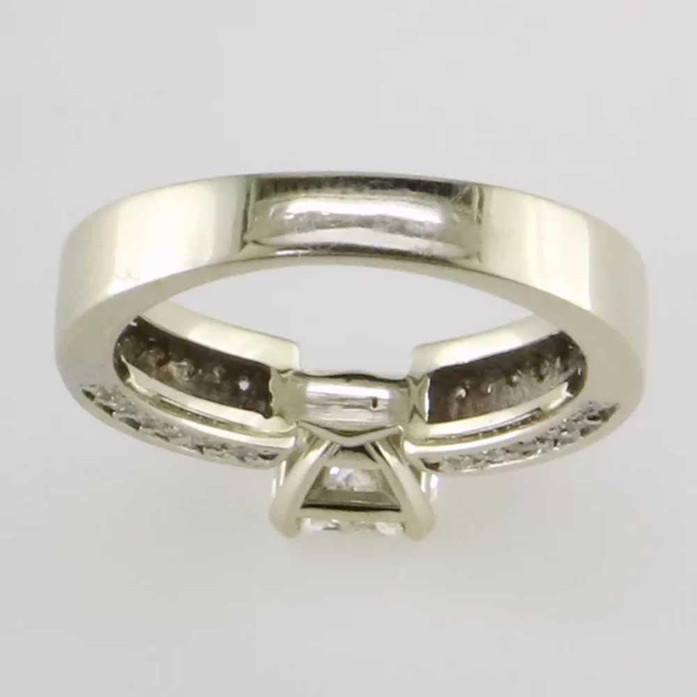 14K White Gold .78 ct. Radiant Cut Diamond Ring - image 5