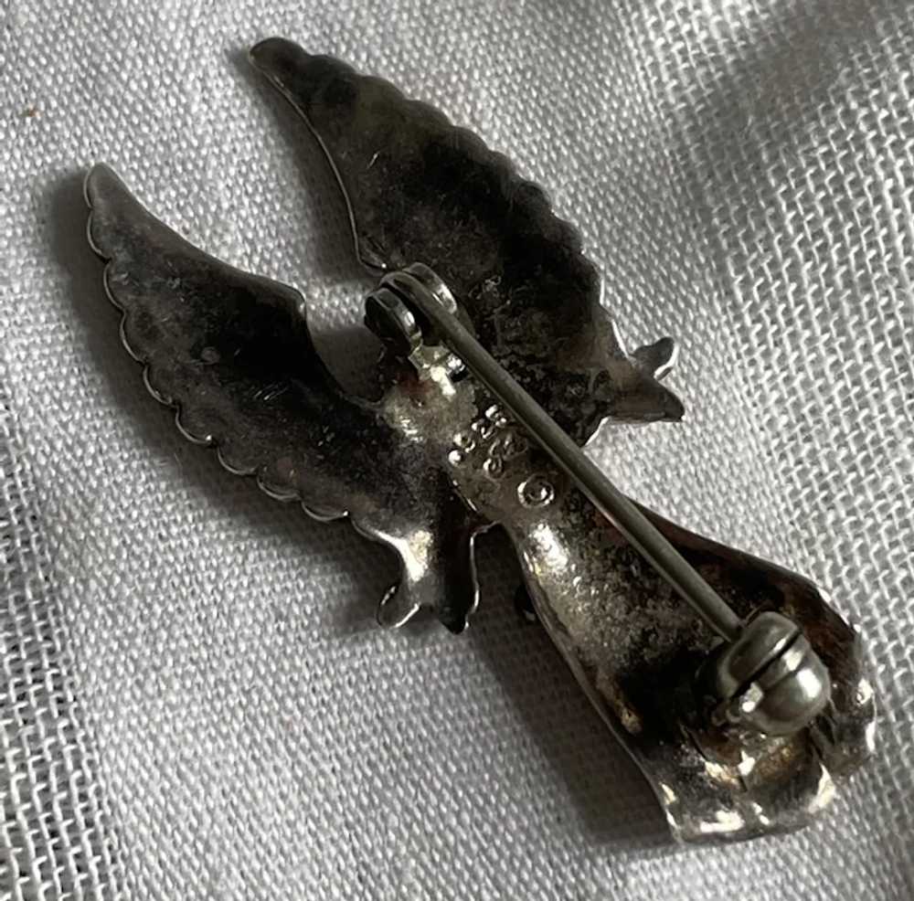 Vintage Sterling .925 Angel Pin Signed - image 5