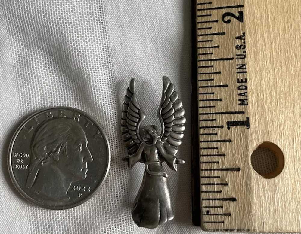 Vintage Sterling .925 Angel Pin Signed - image 6