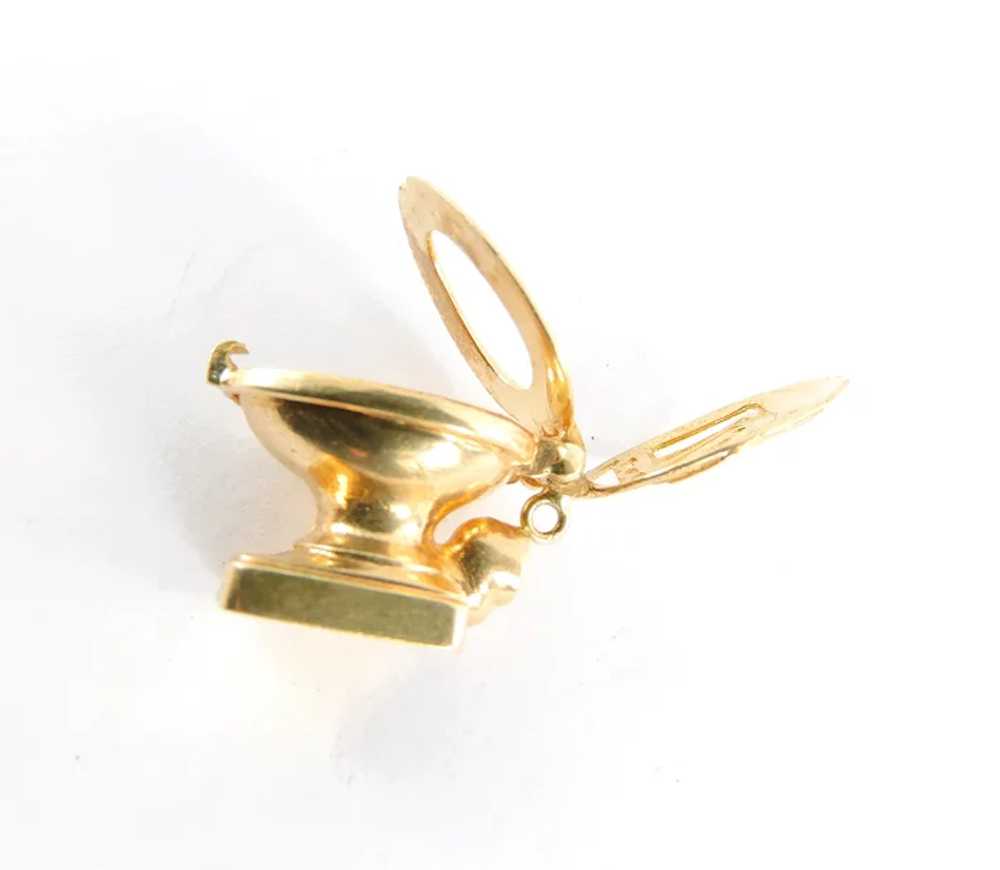 RARE 1970 Vintage 9ct Gold TOILET Charm PENDANT F… - image 3