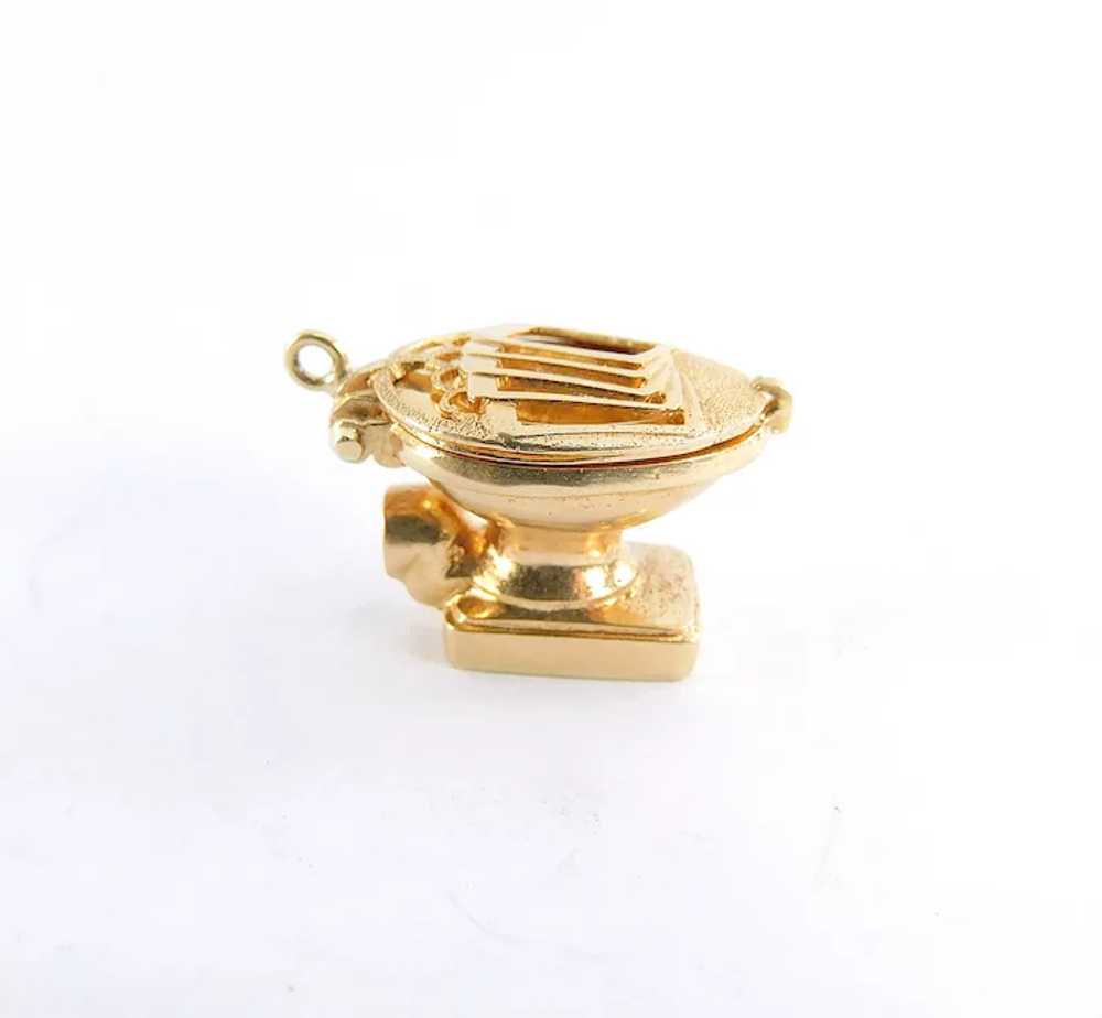 RARE 1970 Vintage 9ct Gold TOILET Charm PENDANT F… - image 4