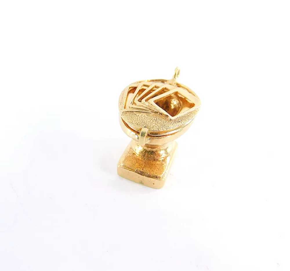 RARE 1970 Vintage 9ct Gold TOILET Charm PENDANT F… - image 6