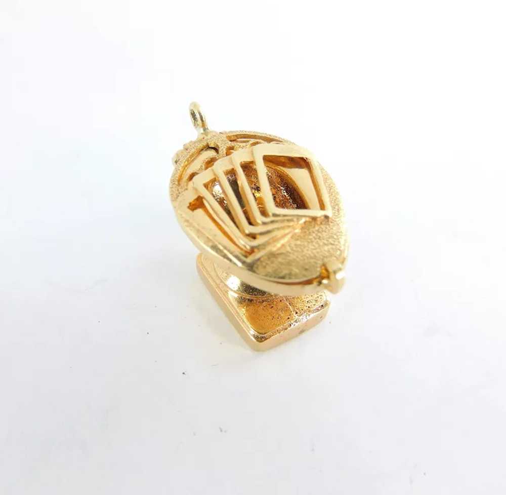 RARE 1970 Vintage 9ct Gold TOILET Charm PENDANT F… - image 7