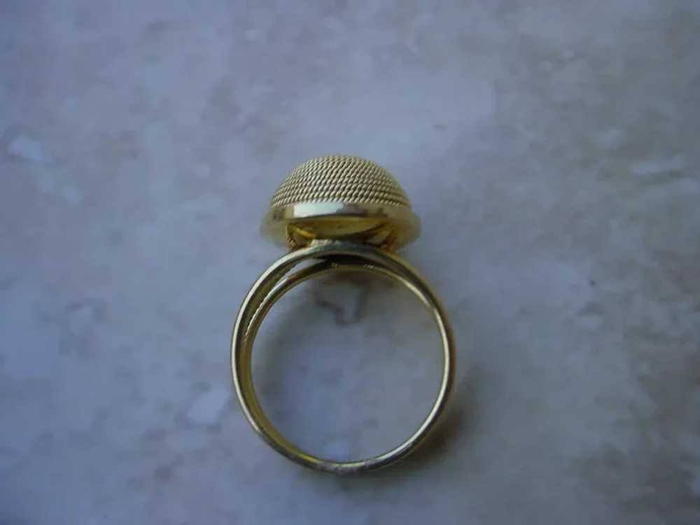 Ladies Ring & Earrings Ensemble 14K Gold - image 3
