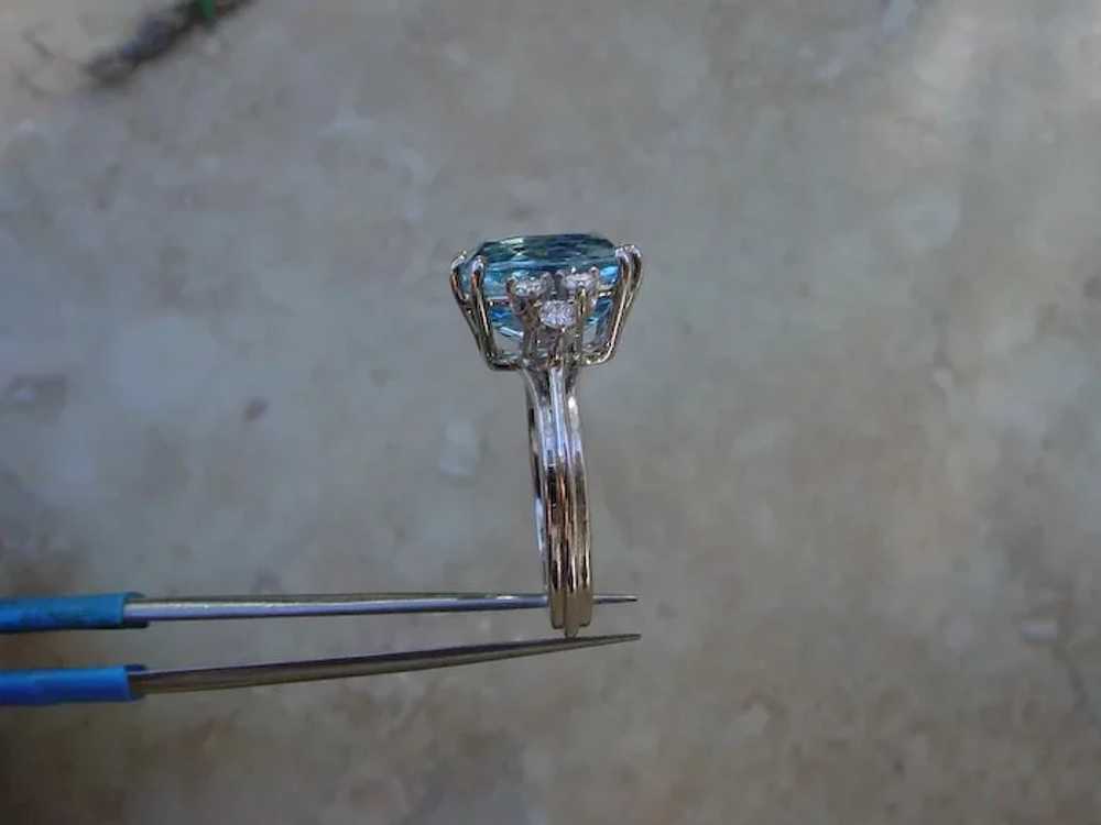 Beautiful Blue Aquamarine 7 Carat, Cushion Cut, 1… - image 5