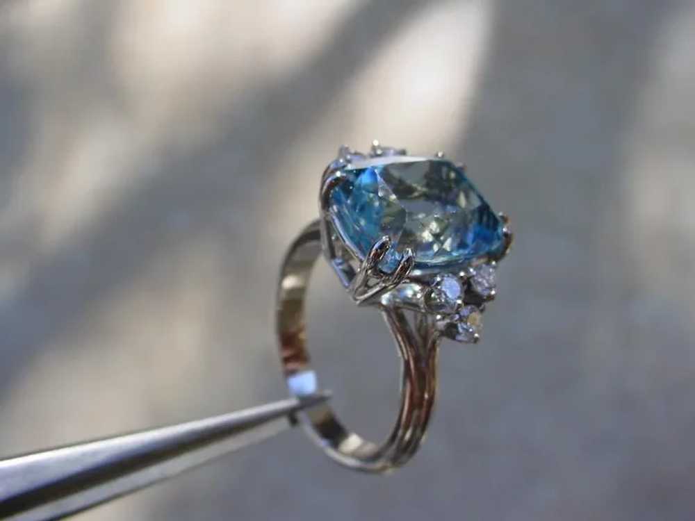 Beautiful Blue Aquamarine 7 Carat, Cushion Cut, 1… - image 9