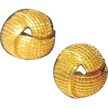 Avon Gold Tone Wraparound Design Earrings for Pie… - image 1