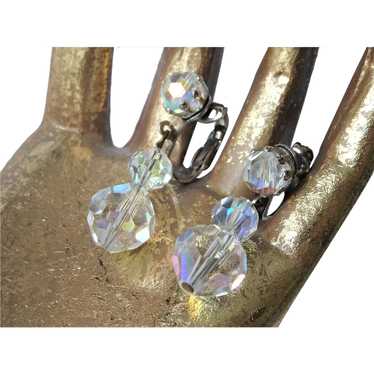 GORGEOUS Vintage Cut Crystal Drop Earrings,Dazzli… - image 1
