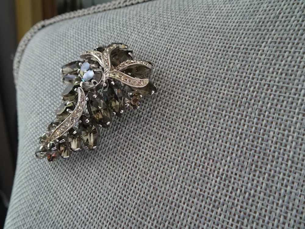 SPARKLING Weiss Glass Rhinestone Brooch,Prong Set… - image 5