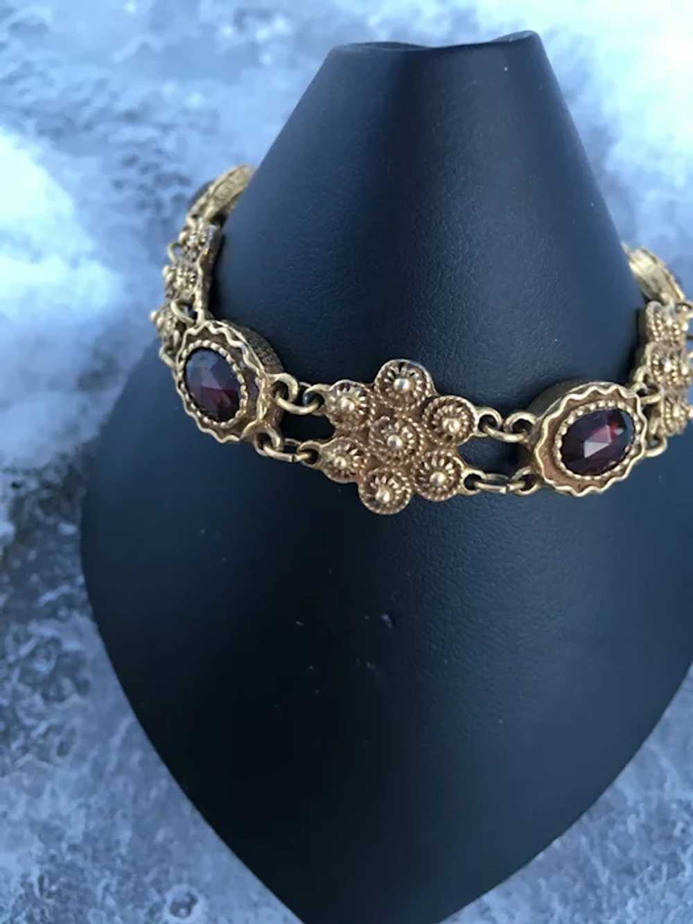Bohemian Garnet Bracelet - image 2