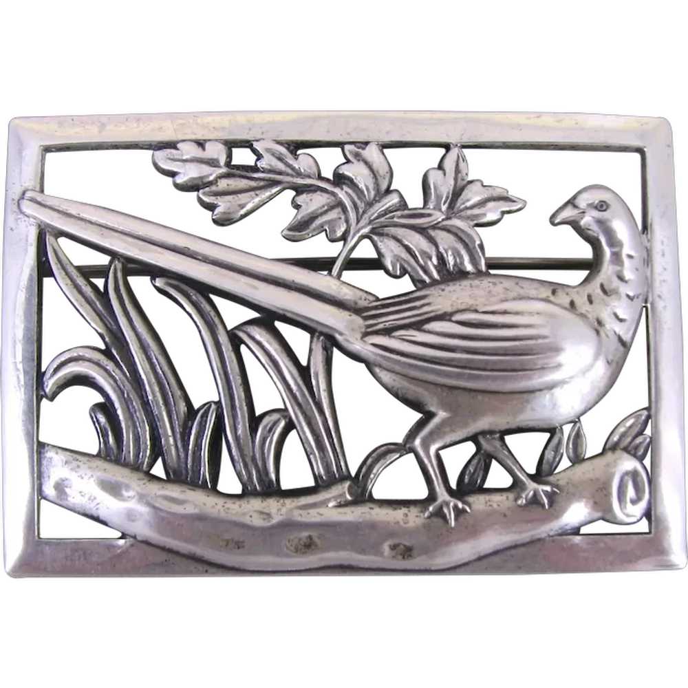 Genuine NORSELAND Brooch ~Sterling Pheasant ~Reg.… - image 1