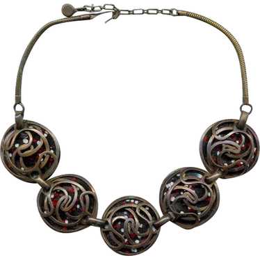 Rare REBAJES Enameled Link Necklace