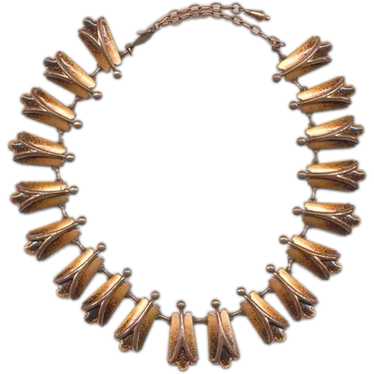 MATISSE Black / Gold Enameled Copper Necklace
