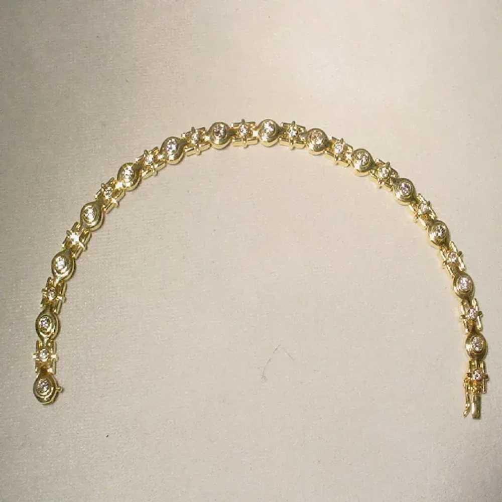 Stylish Diamond Tennis Bracelet 18K - image 7