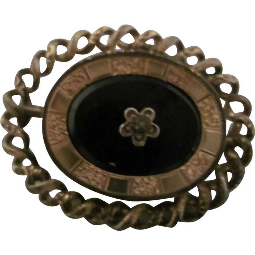 Victorian Mourning Brooch - image 1