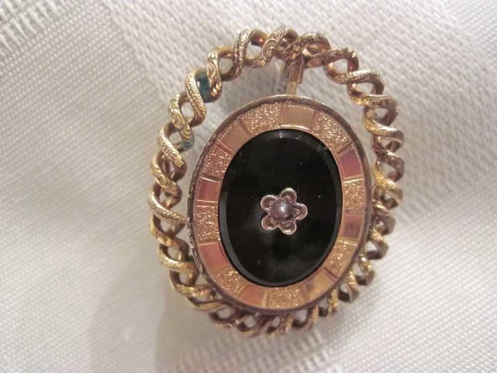 Victorian Mourning Brooch - image 4