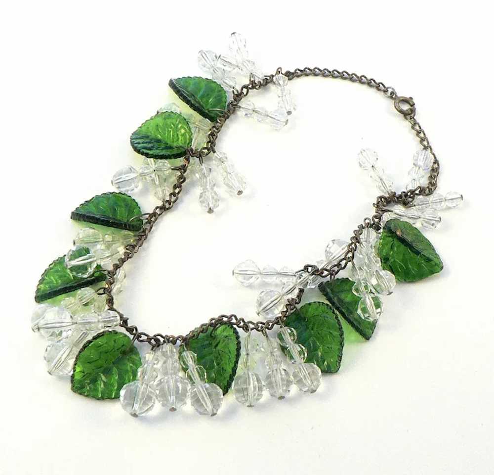 Crystal Glass Leaf  Necklace - image 2