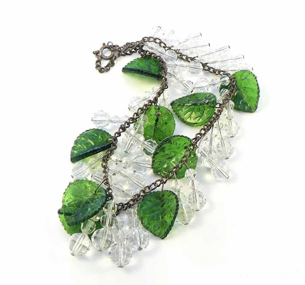 Crystal Glass Leaf  Necklace - image 3