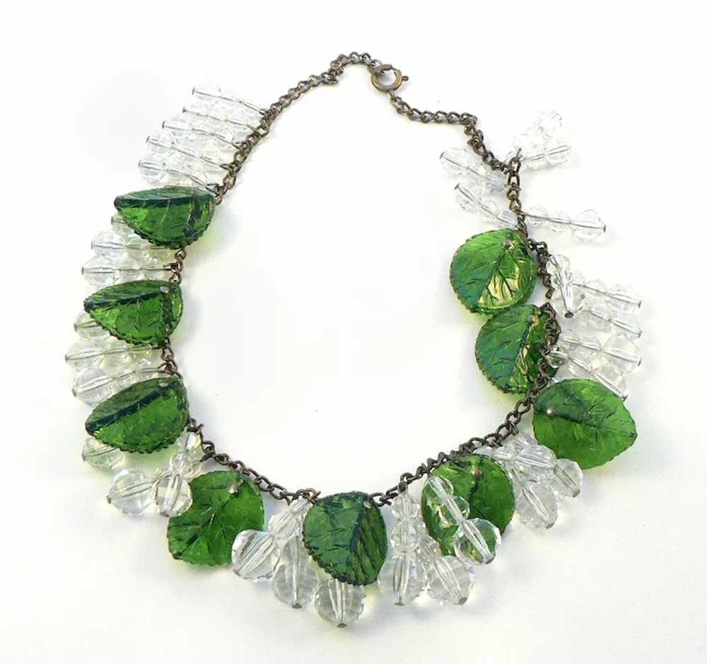 Crystal Glass Leaf  Necklace - image 4