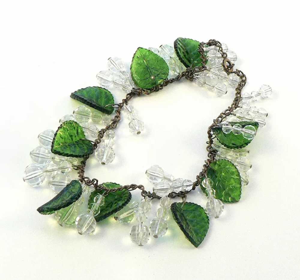 Crystal Glass Leaf  Necklace - image 5