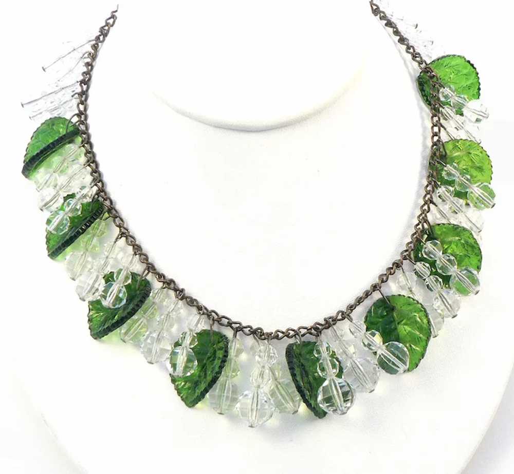 Crystal Glass Leaf  Necklace - image 7