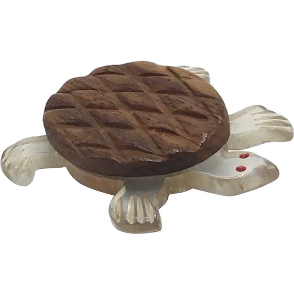 Vintage Turtle Style Wooden Hand Brush