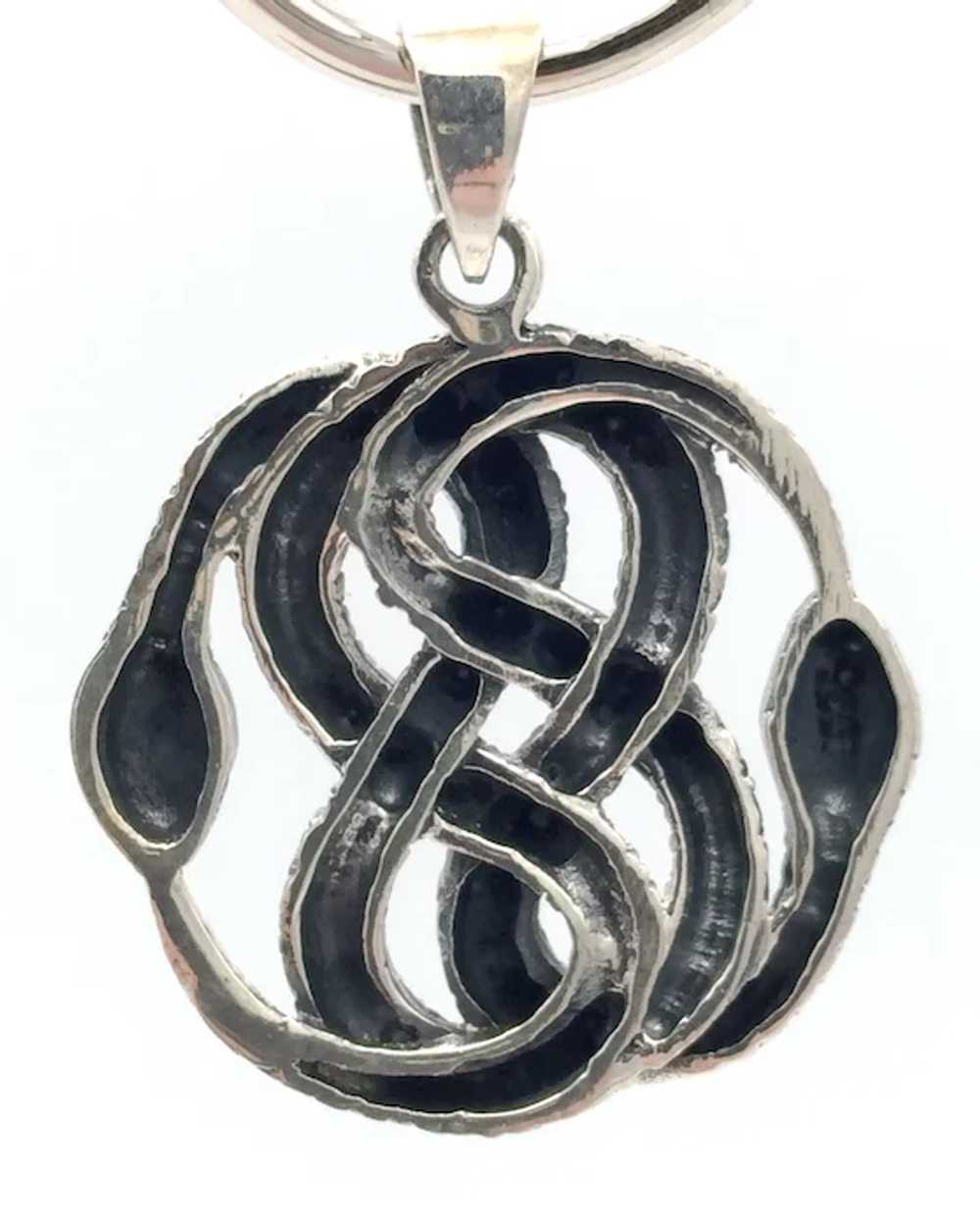 Celtic Snake Knot Pendant - Sterling Silver - image 3